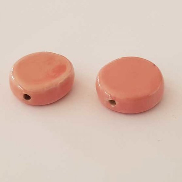 Perle galet c&eacute;ramique 16 mm