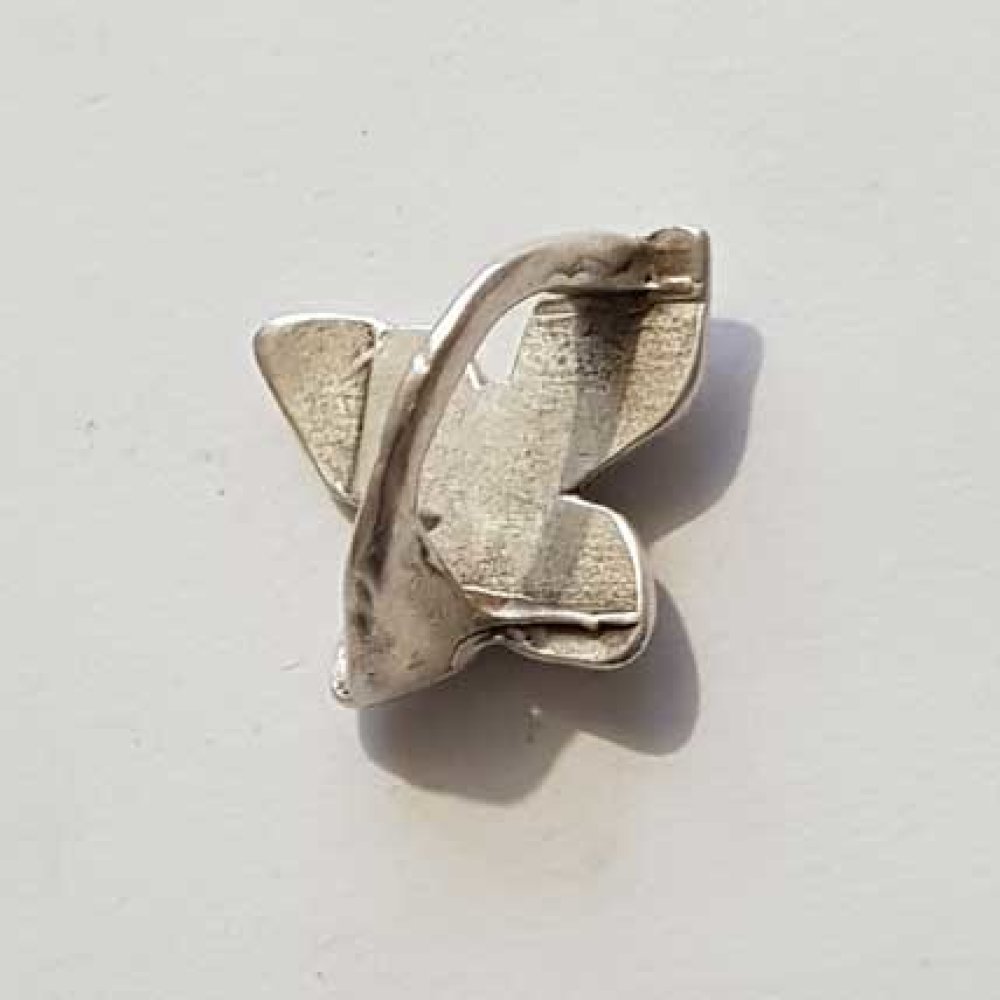 Perle passant papillon pour cuir épais régaliz 10 mm Argent N°05