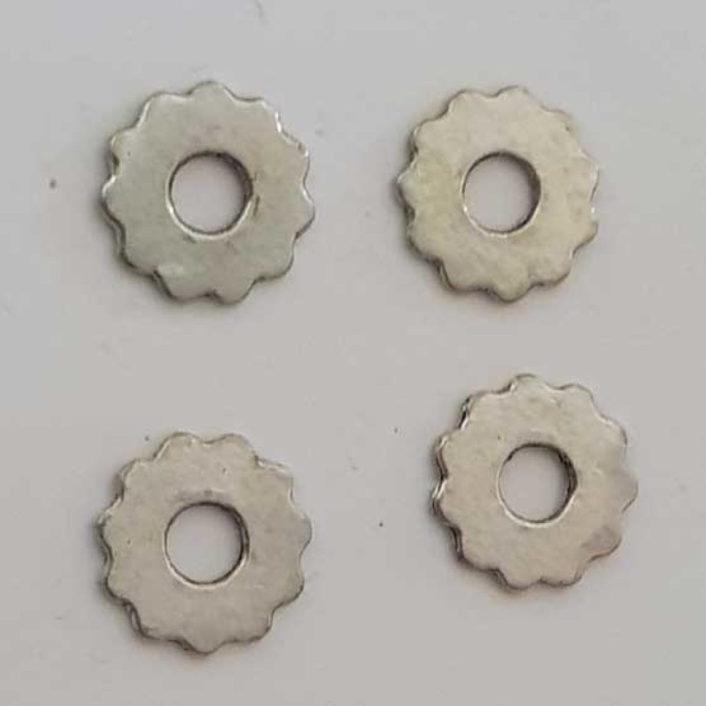 Perle rondelle plate anneau intercalaire en métal argenté 006 Argent