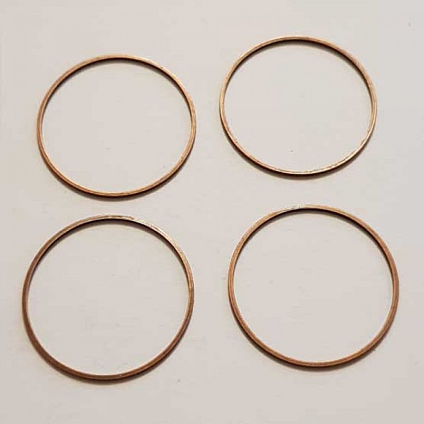 Perle rondelle plate anneau intercalaire m&eacute;tal argent&eacute; 058 Cuivre