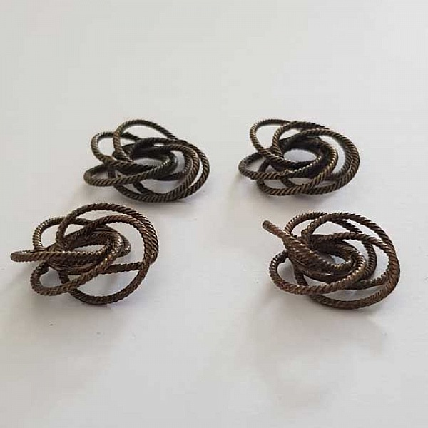 Perle spiral fleur 18 mm Bronze N&deg;01