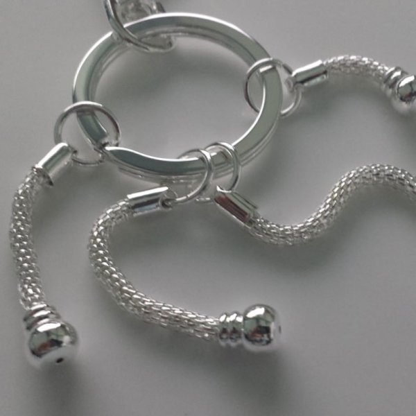 Porte cl&eacute;s sans pas de vis Argent