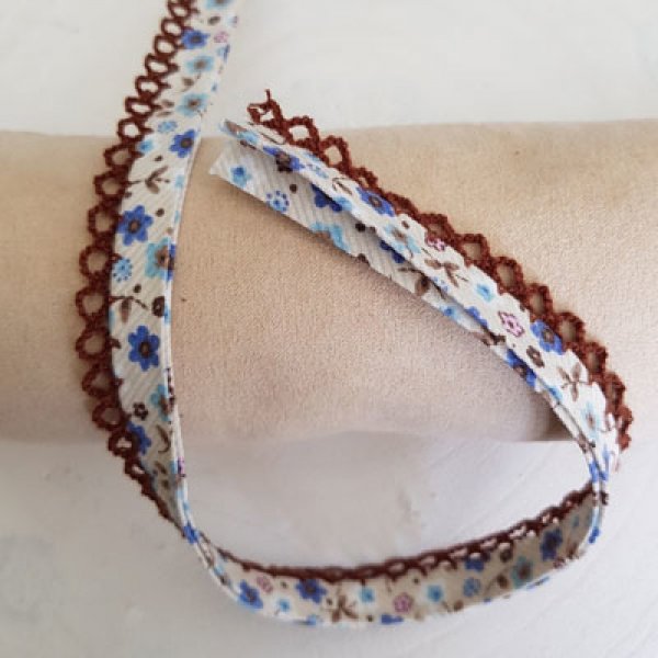 Ruban Biais Multi-Fleurs et Dentelle N&deg;04