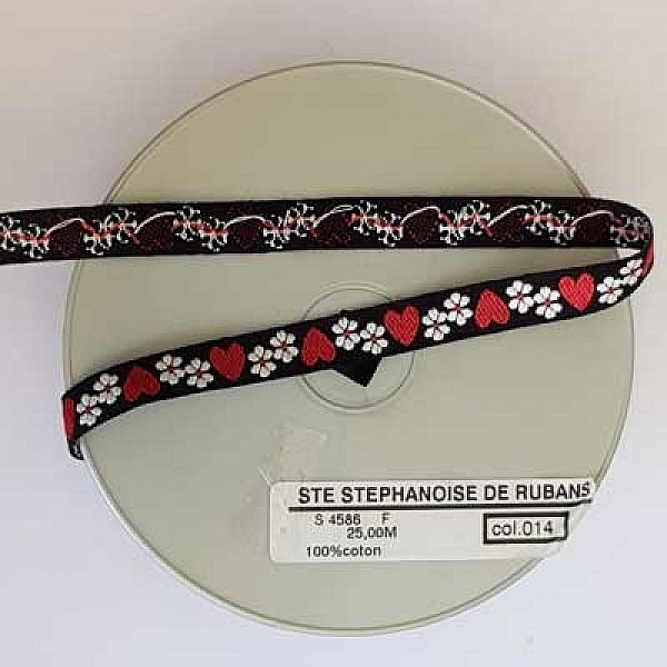 Ruban Galon Noir 12 mm N&deg;03