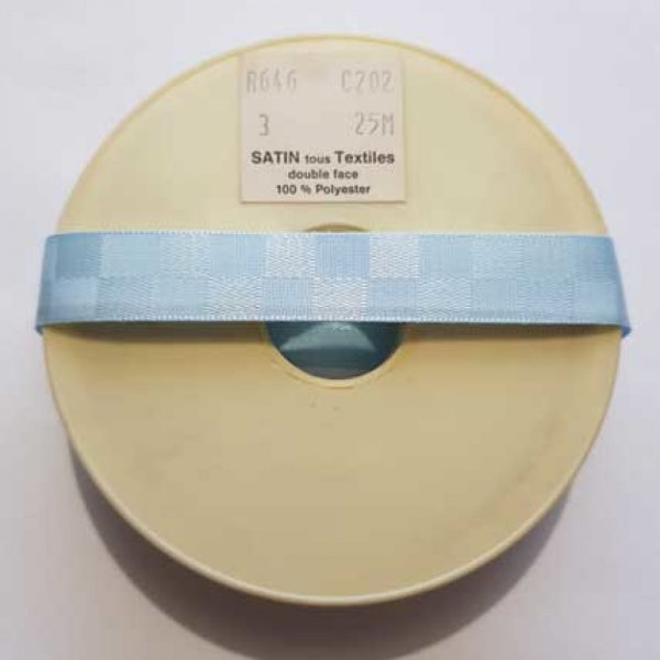Ruban Satin Tous Textiles fantaisie double face 15 mm N&deg;C202