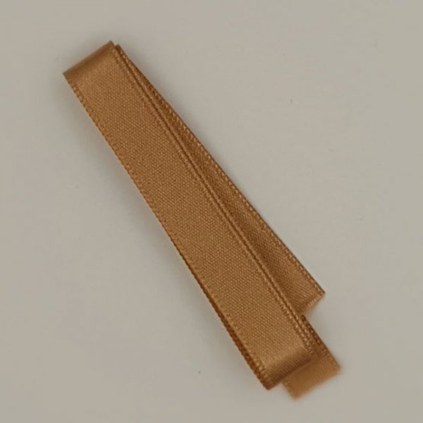 Ruban satin Marron Glac&eacute; double face de 10 mm x 1 m&egrave;tre