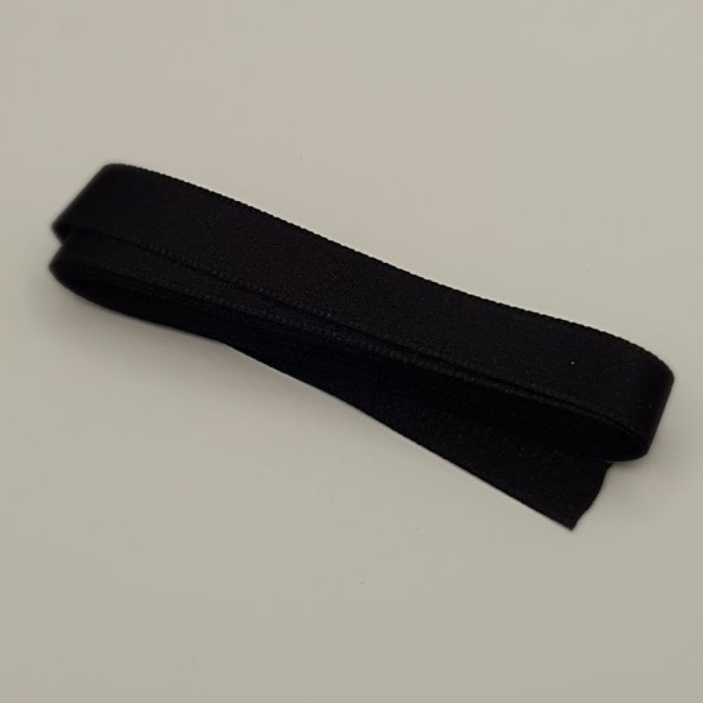 Ruban satin Noir double face de 10 mm x 0.50 cm