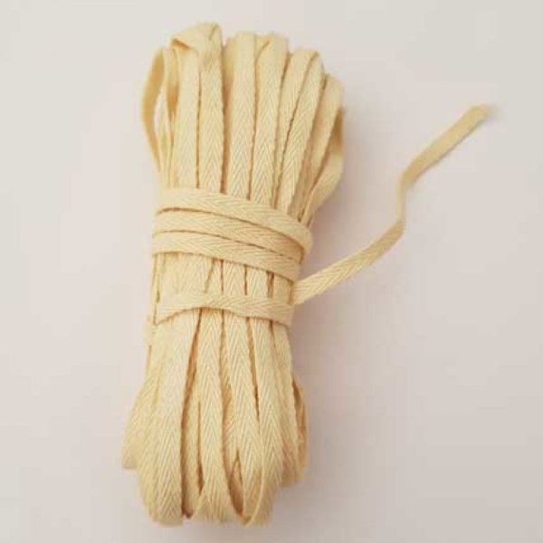 Ruban serg&eacute; coton &eacute;cru 5 mm au M&egrave;tre