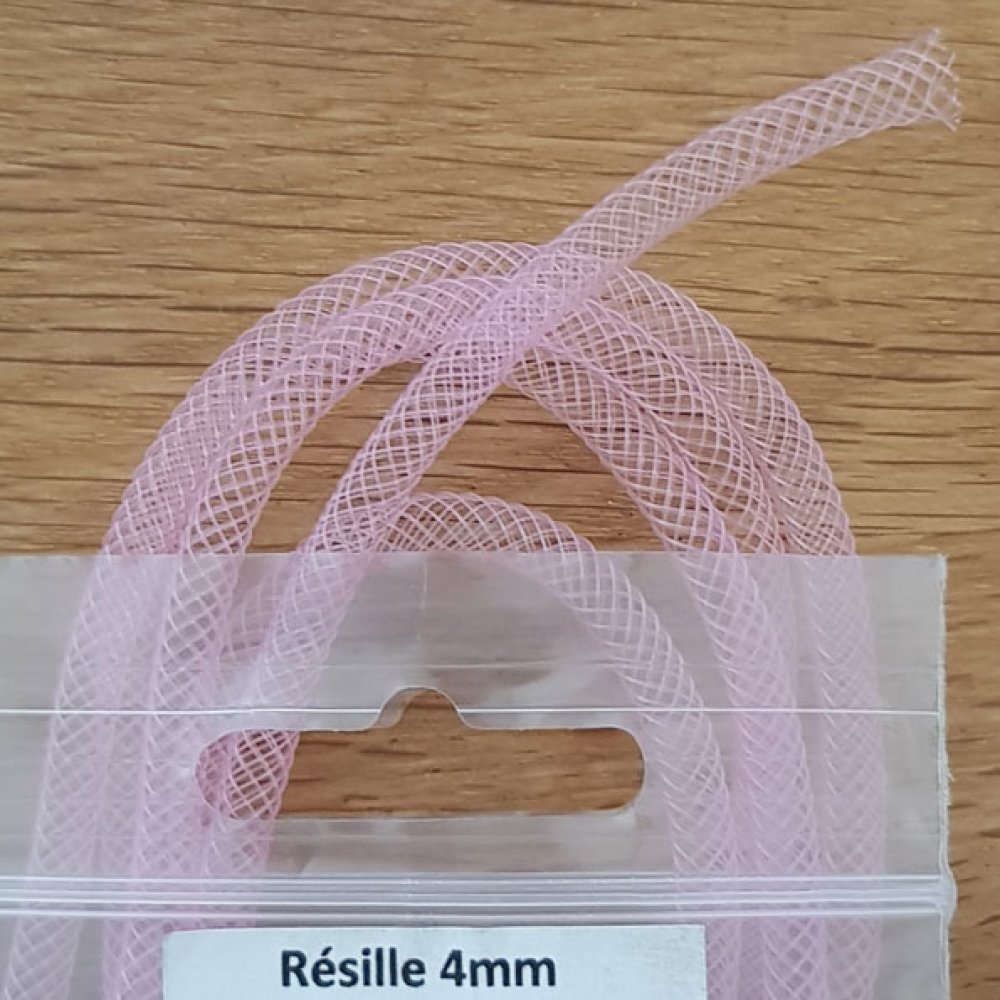 Résille Tubulaire Uni 04 mm Rose