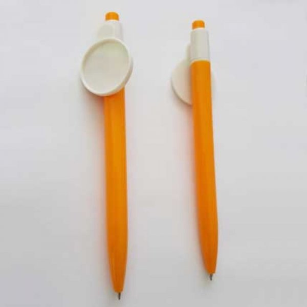 Stylo orange avec support cabochon 25 mm