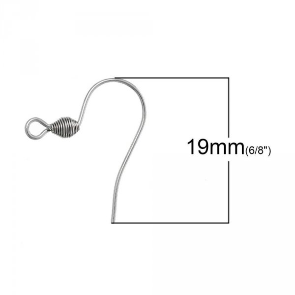 Support Boucle d'oreille Hame&ccedil;on Acier Inoxydable N&deg;01 X 1 Paire