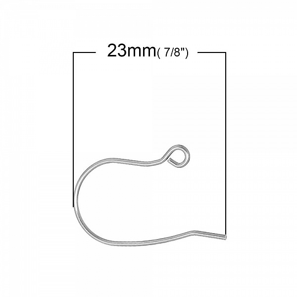 Support Boucle d'oreille Hame&ccedil;on Acier Inoxydable N&deg;02 X 1 Paire