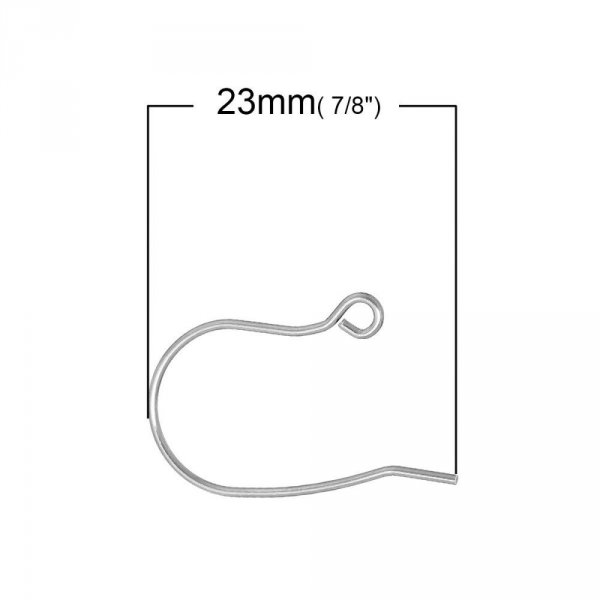 Support Boucle d'oreille Hame&ccedil;on Acier Inoxydable N&deg;02 X 5 Paires