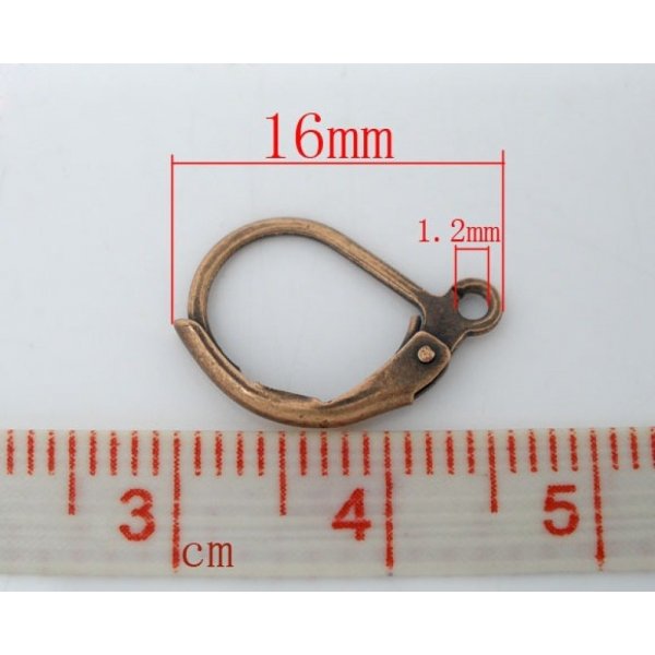 Support Boucle d'oreille Dormeuse N&deg;12 x 5 Paires