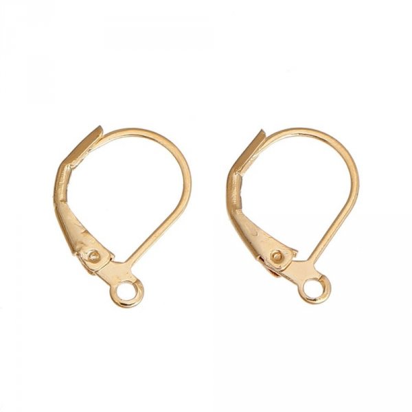 Support Boucle d'oreille Dormeuse N&deg;16 Plaqu&eacute; Or 14K