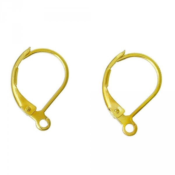 Support Boucle d'oreille Dormeuse N&deg;17 Plaqu&eacute; Or 18K