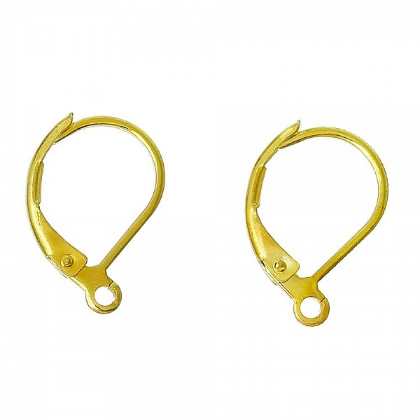 Support Boucle d'oreille Dormeuse N&deg;17 Plaqu&eacute; Or 18K  x 5 paires