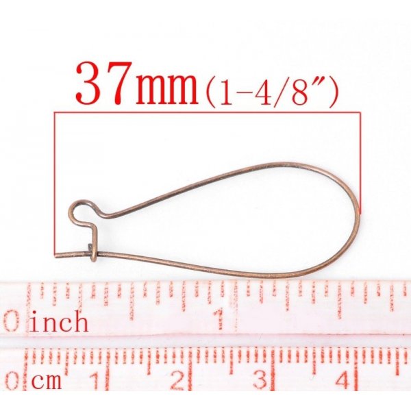 Support Boucle d'oreille Dormeuse 38mm N&deg;20 x 100 Paires