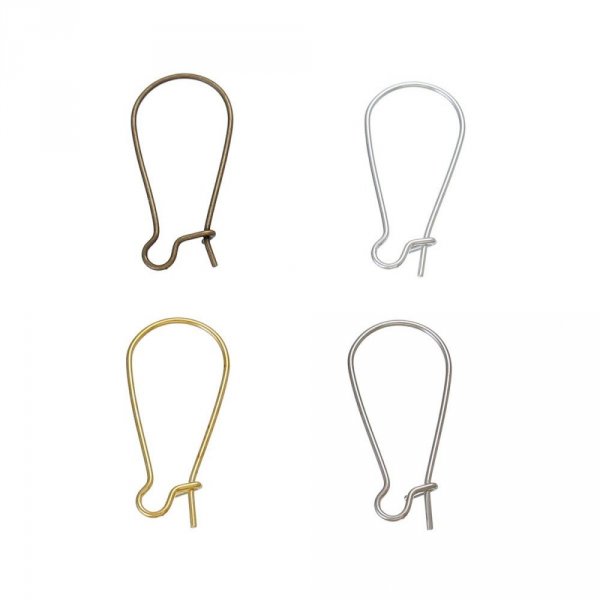 Support Boucle d'oreille Dormeuse 24mm N&deg;06 Mixte 100 Paires