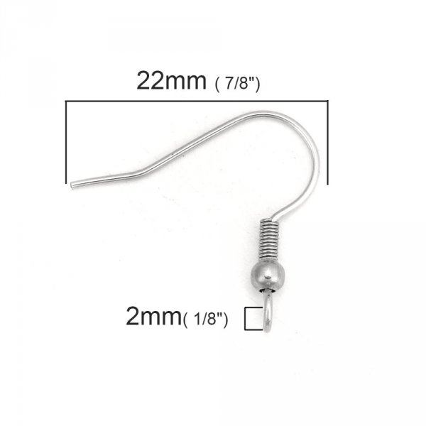 Support Boucle d'oreille Hame&ccedil;on Acier Inoxydable N&deg;03 x 5 paires