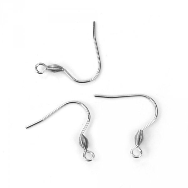 Support Boucle d'oreille Hame&ccedil;on Acier Inoxydable N&deg;04 x 1 paire