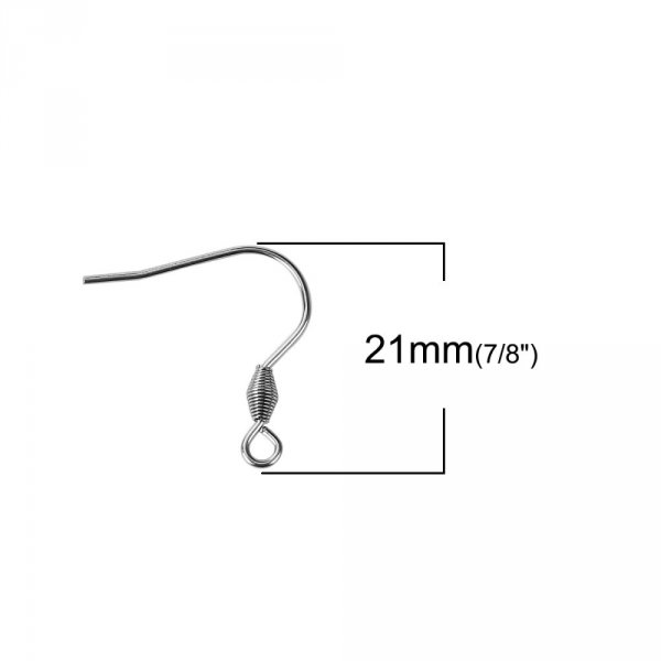 Support Boucle d'oreille Hame&ccedil;on Acier Inoxydable N&deg;04 x 5 paires