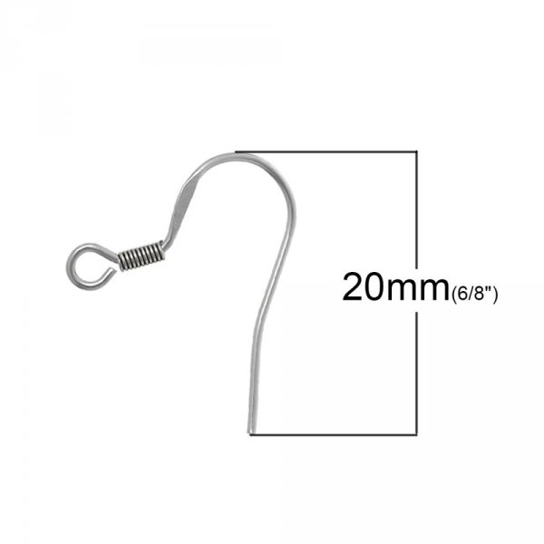 Support Boucle d'oreille Hame&ccedil;on Acier Inoxydable N&deg;05 x 1 paire