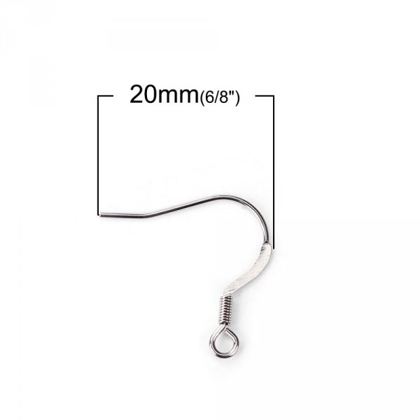 Support Boucle d'oreille Hame&ccedil;on Acier Inoxydable N&deg;06 x 5 paires