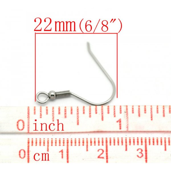 Support Boucle d'oreille Hame&ccedil;on Acier Inoxydable N&deg;07 x 5 paires