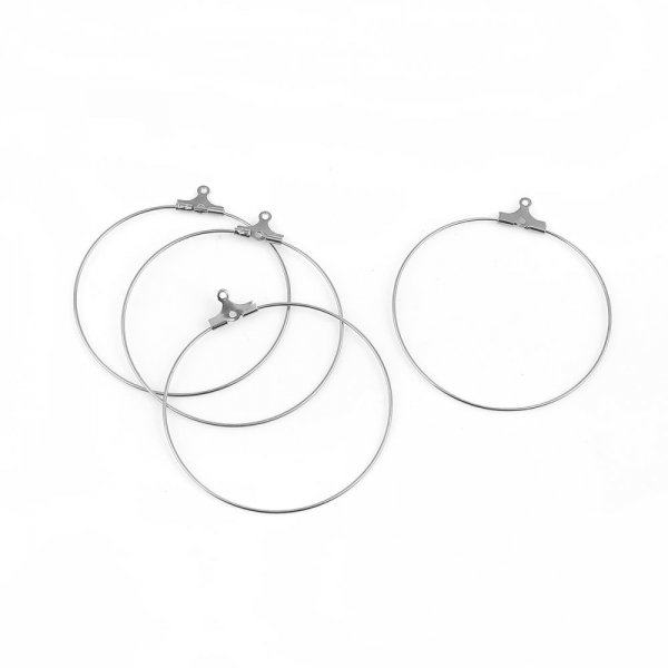 Support Boucle d'oreille Cr&eacute;ole en Acier Inoxydable N&deg;01 x 1 paire