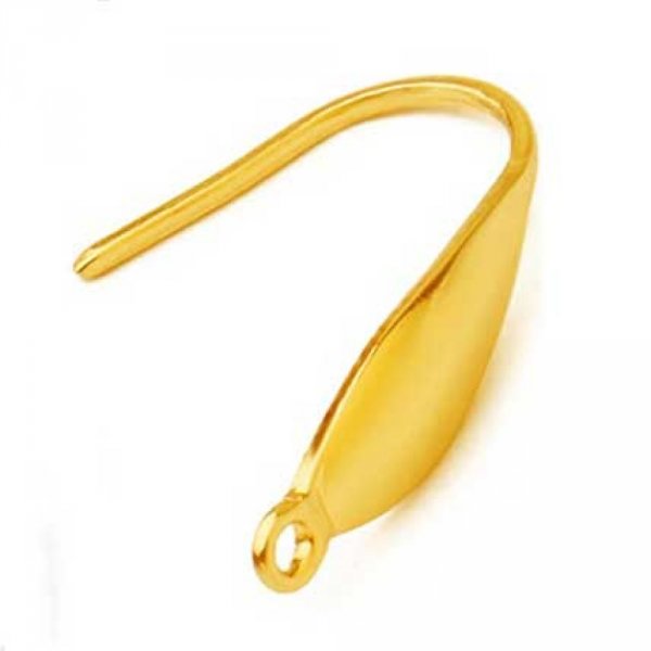 Support Boucle d'oreille Hame&ccedil;on Acier Inoxydable N&deg;10 Dor&eacute;