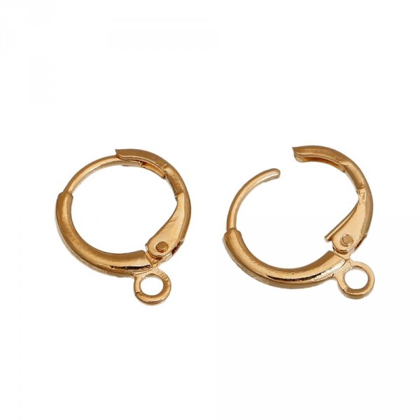 Support Boucle d'oreille Dormeuse N&deg;23 Plaqu&eacute; Or 14k