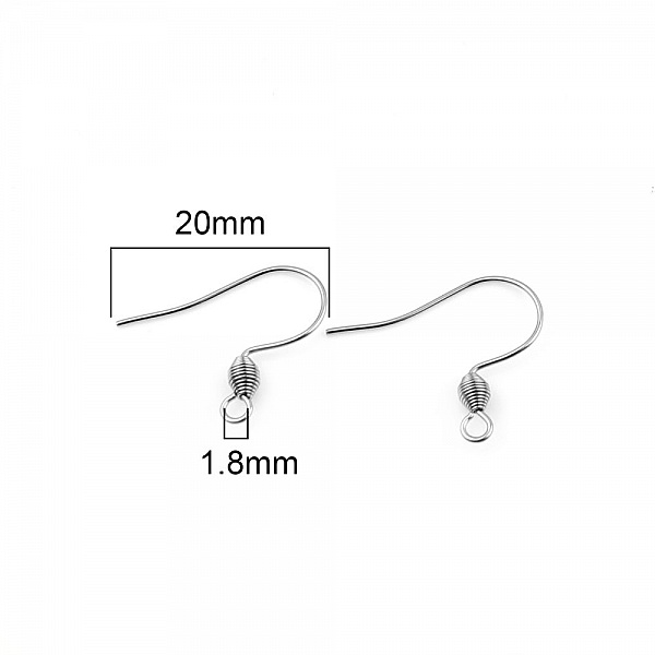 Support Boucle d'oreille Hame&ccedil;on Acier Inoxydable N&deg;01-02 X 5 Paires