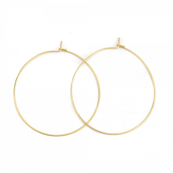 Support Boucle d'oreille Cr&eacute;ole en Acier Inoxydable Dor&eacute; N&deg;03-40 mm x 5 paires