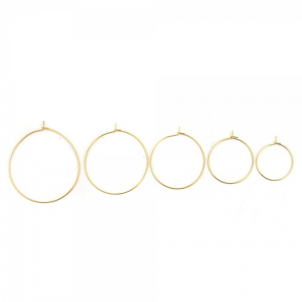 Support Boucle d'oreille Cr&eacute;ole en Acier Inoxydable Dor&eacute; N&deg;03-40 mm x 5 paires