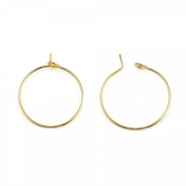 Support Boucle d'oreille Cr&eacute;ole Plaqu&eacute; Or 18K Dor&eacute; N&deg;01-20 mm x 1 paire