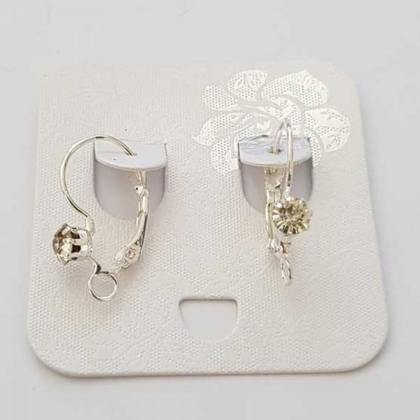 Support Boucle d'oreille Dormeuse N&deg;100 x 1 Paire Argent