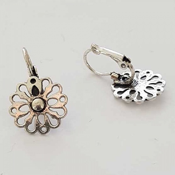 Support Boucle d'oreille Dormeuse N&deg;108 x 1 Paire Argent