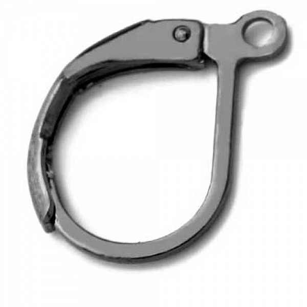 Support Boucle d'oreille Dormeuse Inoxydable N&deg;02 Noir