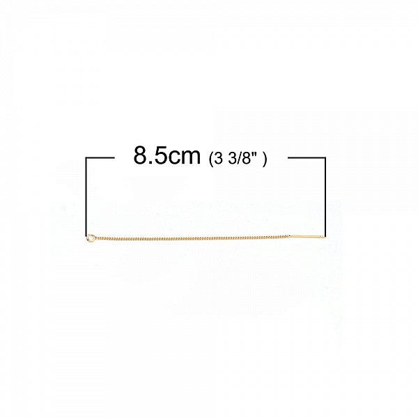 Support boucle d'oreille N&deg;27 Chaine plaqu&eacute; Or