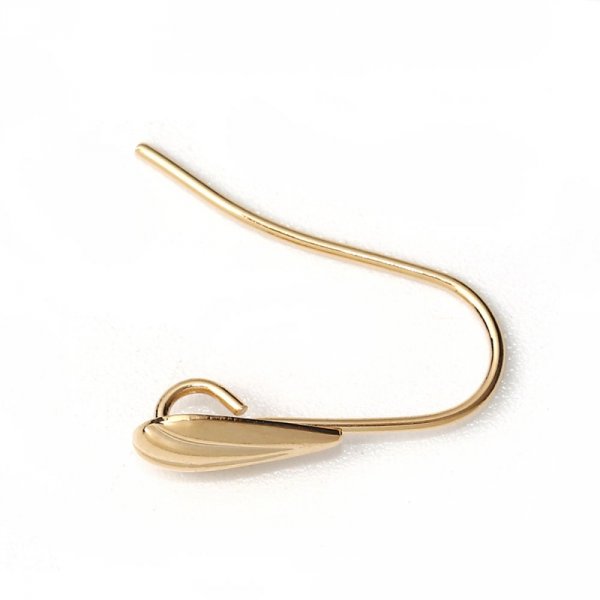 Support boucle d'oreille N&deg;28 Hame&ccedil;on coquillage plaqu&eacute; Or