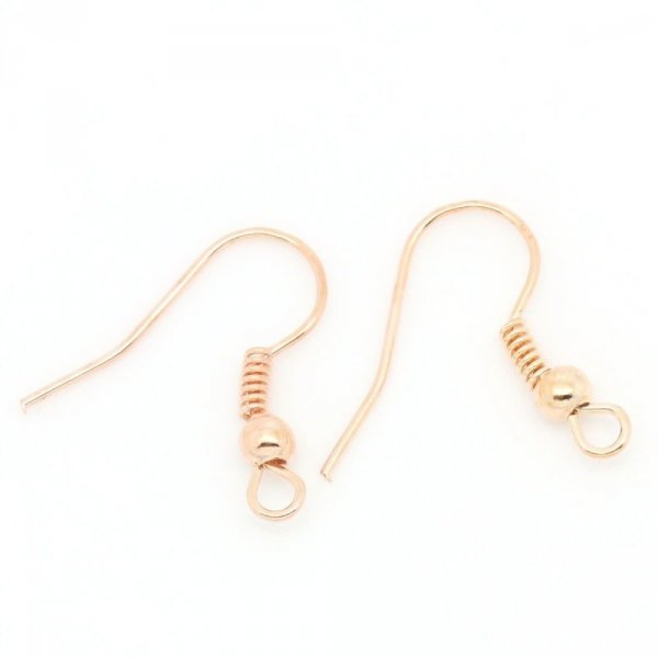 Support boucle d'oreille N&deg;15 Hame&ccedil;on dor&eacute; ros&eacute; x 5 paires.