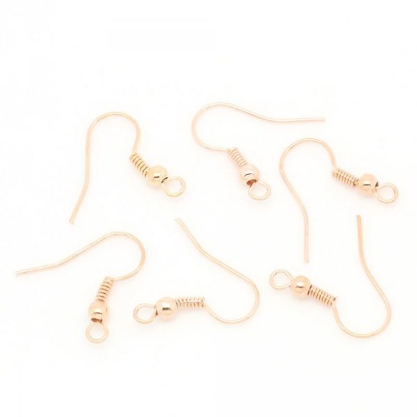 Support boucle d'oreille N&deg;15 Hame&ccedil;on dor&eacute; ros&eacute; x 5 paires.
