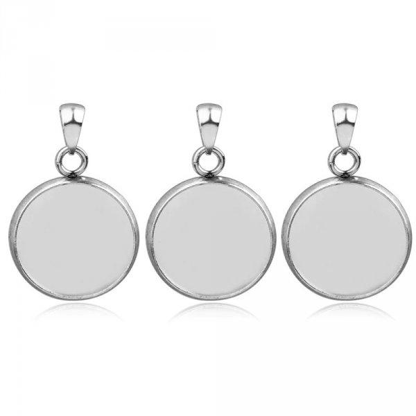 Support cabochon 20 mm Acier Inoxydable N&deg;04