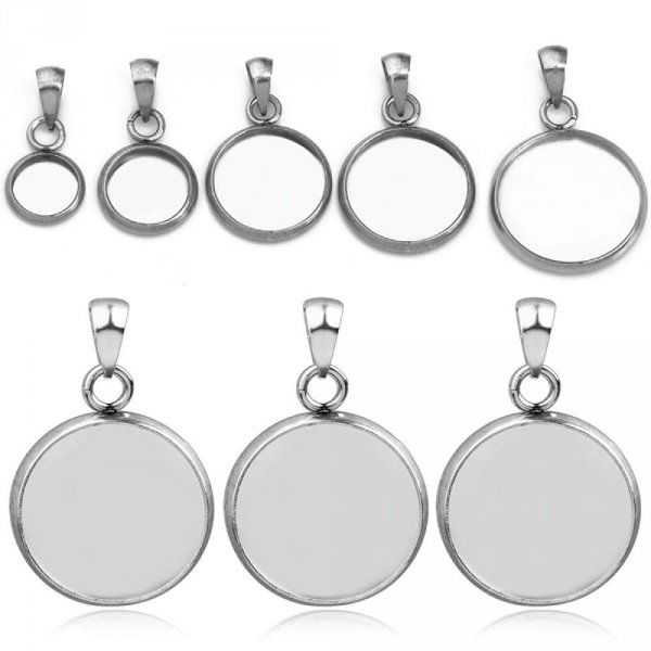 Support cabochon 20 mm Acier Inoxydable N&deg;04