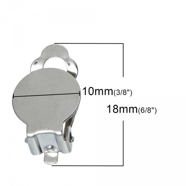 Supports Boucles d'oreilles Clips Plateau N&deg;04 x 1 Paire