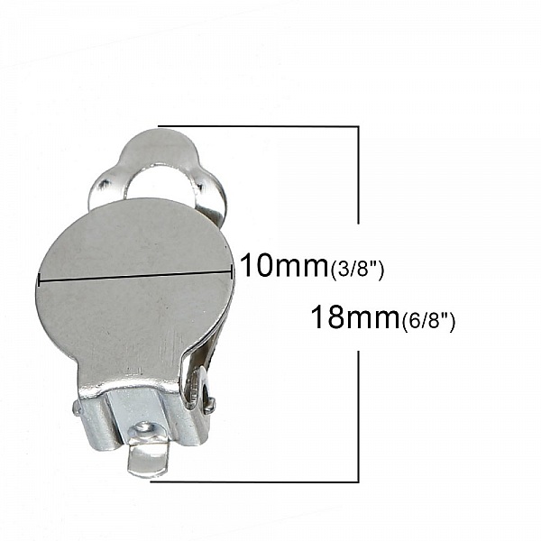 Supports Boucles d'oreilles Clips Plateau N&deg;04 x 15 Paires