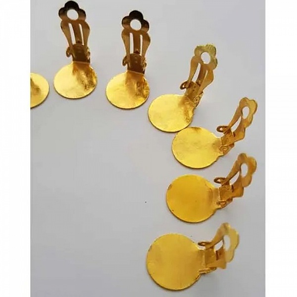 Supports Boucles d'oreilles Clips Plateau N&deg;01 2&eacute;me Choix x 20 Paires Dor&eacute;