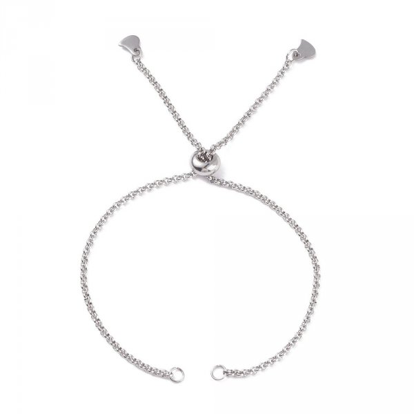 Bracelet Coulissant Acier Inoxydable Chaine Rolo N&deg;01