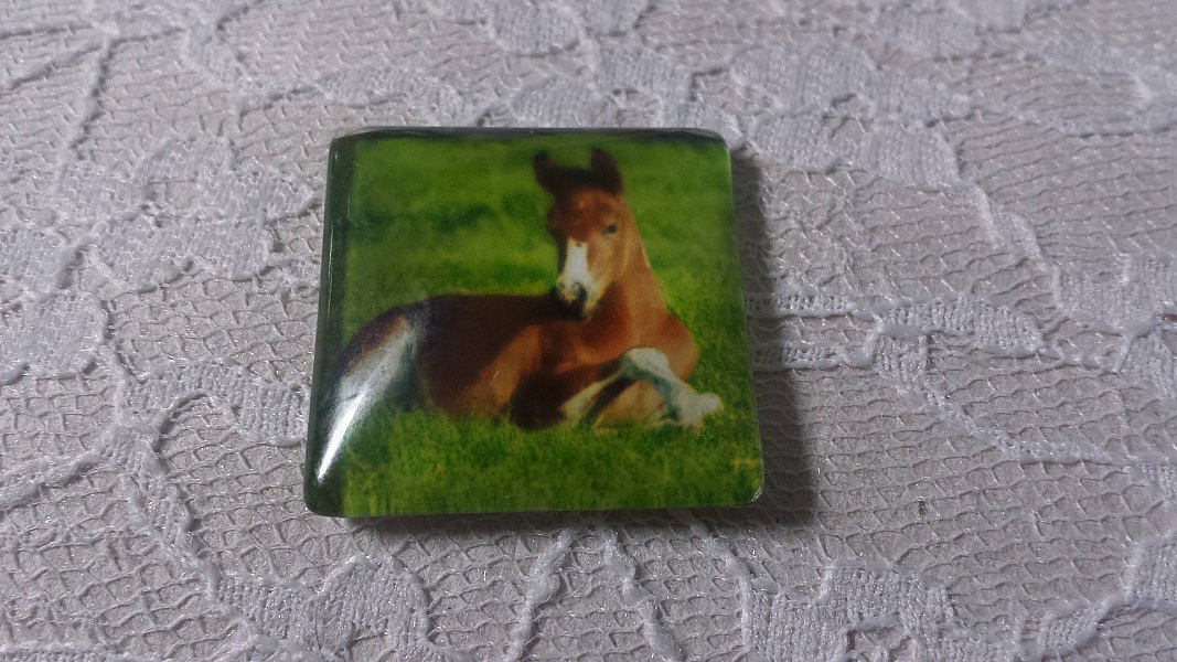 cabochon carr&eacute; en verre 30mm 028 